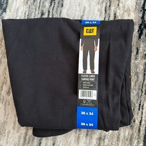CAT Caterpillar Men's Fleece Lined Canvas Pant 36x34